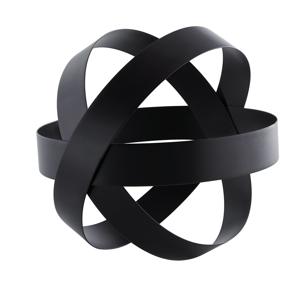 Escultura de Esfera Decorativa Preto em Metal 13 cm - D'Rossi Escultura de Esfera Decorativa Preto em Metal 13 cm - D'Rossi