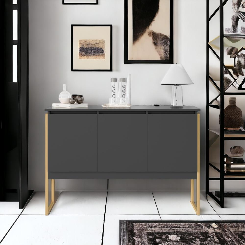 Buffet Industrial Bérgamo Preto Dourado Buffet Industrial Bérgamo Preto Dourado