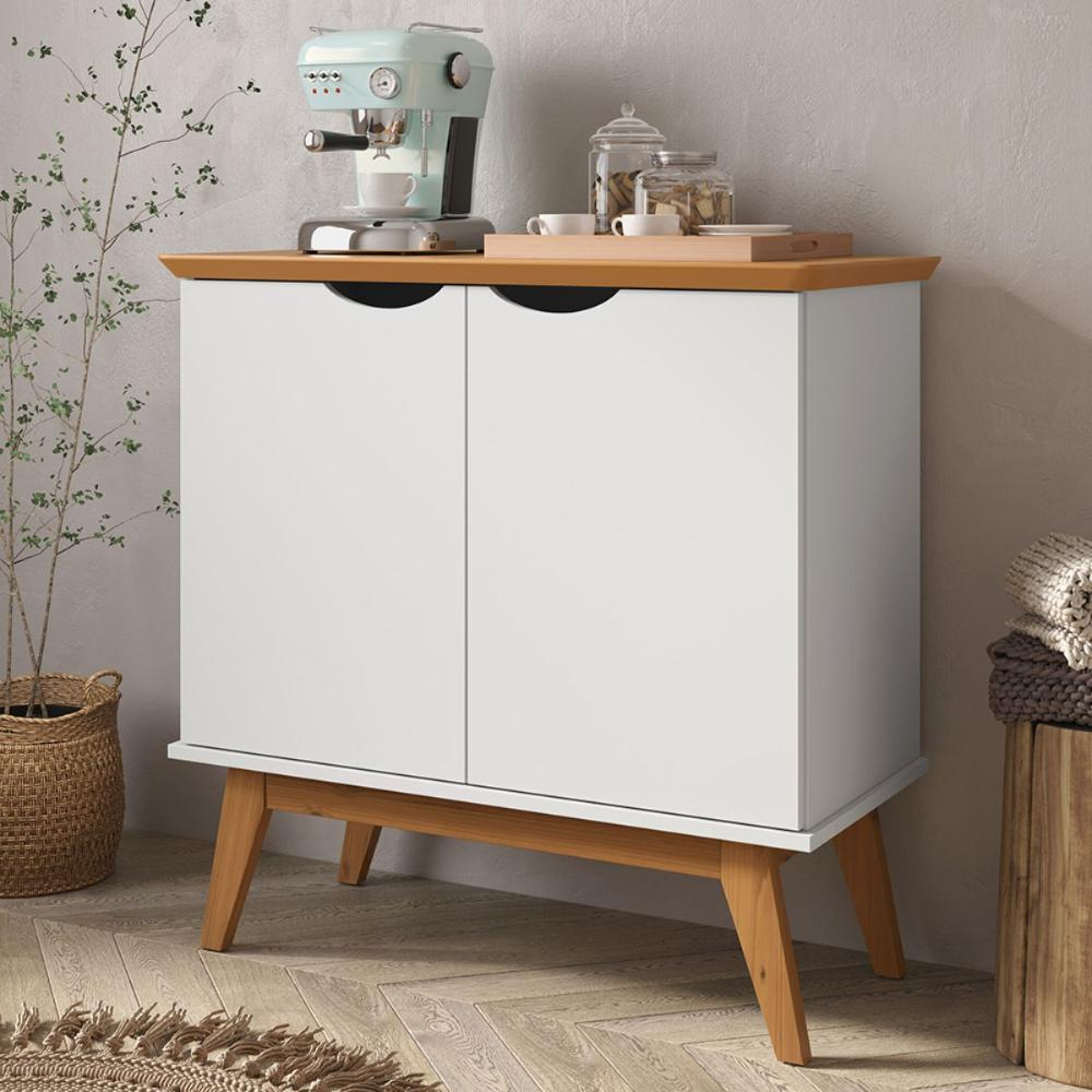 Buffet com Portas Congonhas Branco Acetinado Buffet com Portas Congonhas Branco Acetinado