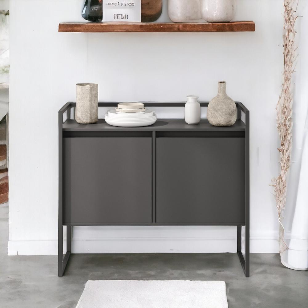 Buffet 2 Portas Compacto Rocky Preto Buffet 2 Portas Compacto Rocky Preto