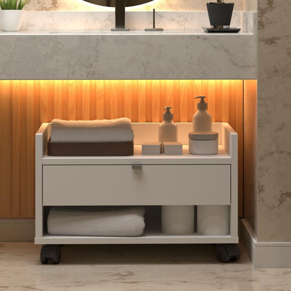 Gabinete Banheiro Safira Off White Gabinete Banheiro Safira Off White