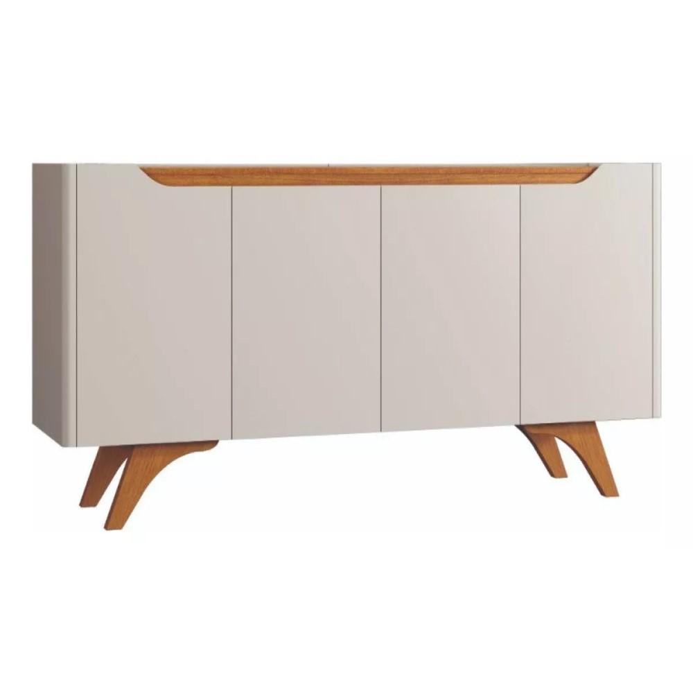 Buffet Grécia 4 Portas Mavaular Off White Naturalle Buffet Grécia 4 Portas Mavaular Off White Naturalle