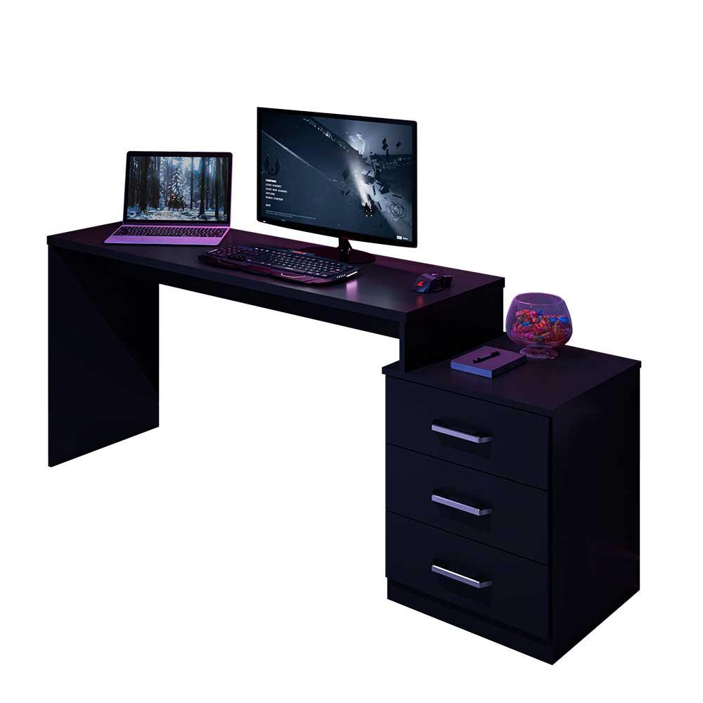 Mesa Gamer Escritório DRX5000 Preto - Montanaris Decor Mesa Gamer Escritório DRX5000 Preto - Montanaris Decor
