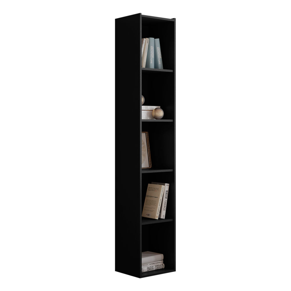 Estante Para Livros com 4 Prateleiras 33cm Julia Preto - Montanaris Decor Estante Para Livros com 4 Prateleiras 33cm Julia Preto - Montanaris Decor