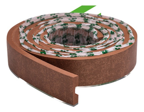 Eva Rodape Acabamento Ripado Laminado 2,5m - Urban Bronze-passa fio Eva Rodape Acabamento Ripado Laminado 2,5m - Urban Bronze-passa fio