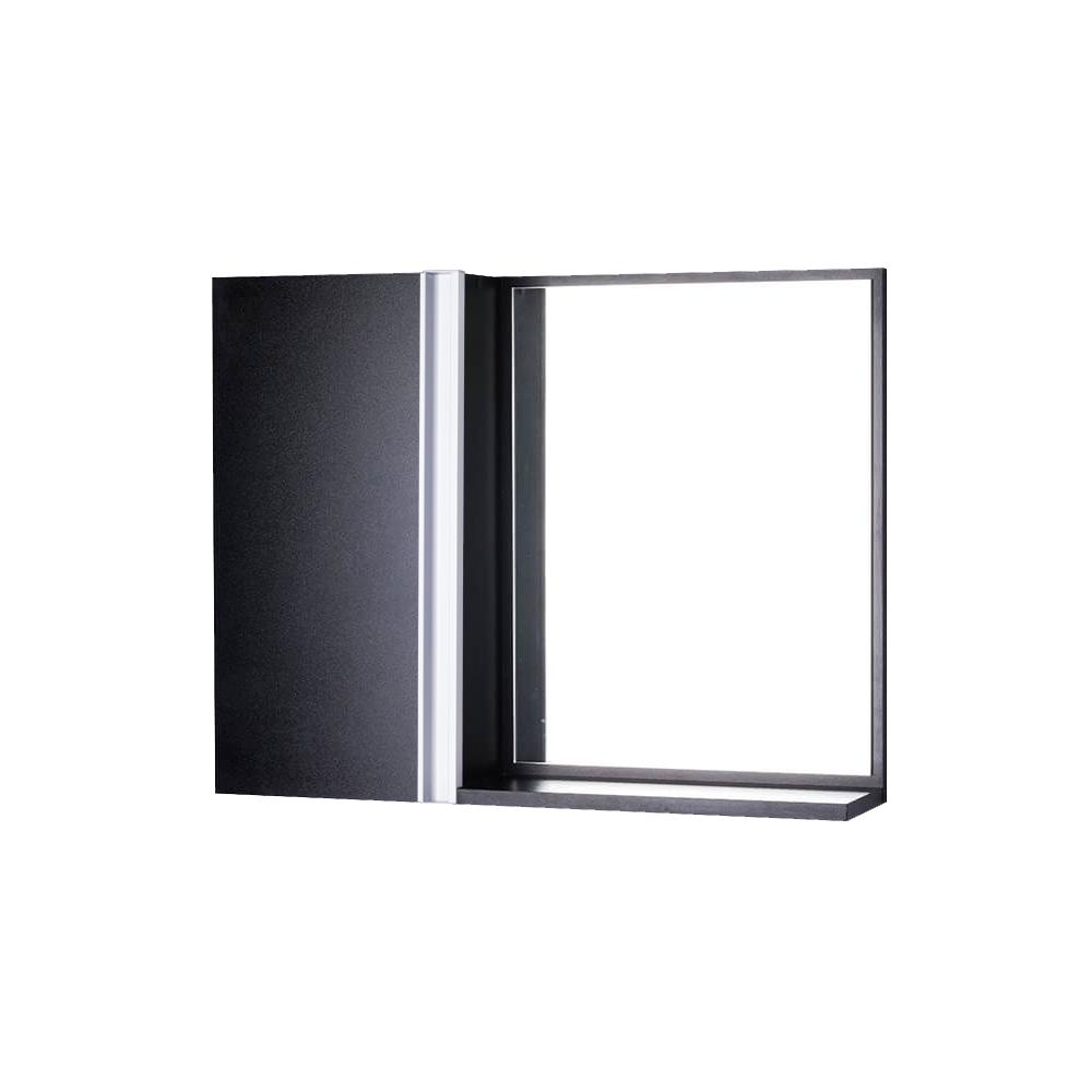 Armário para Banheiro com Espelho Preto Barra Vertical Armário para Banheiro com Espelho Preto Barra Vertical