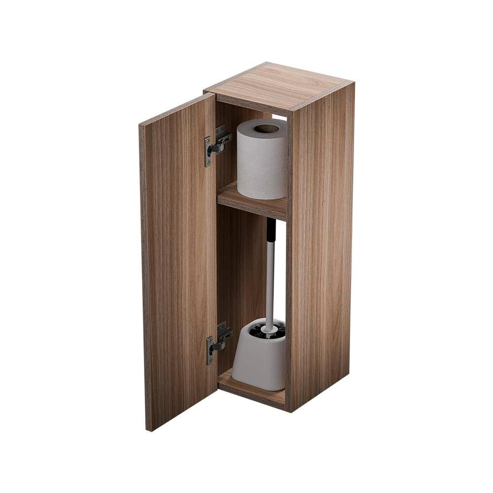 Armário Organizador Multiuso Freijó com Porta para Banheiro Armário Organizador Multiuso Freijó com Porta para Banheiro