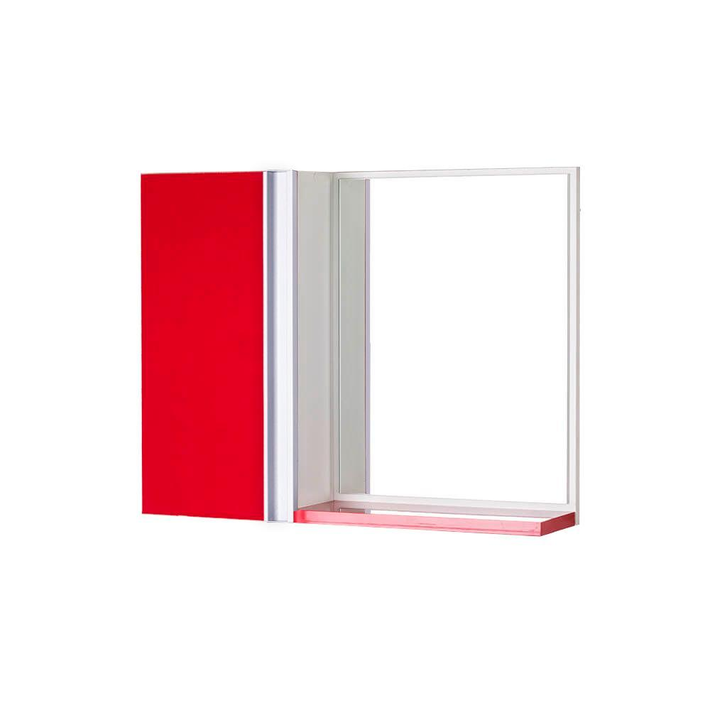 Armário para Banheiro com Espelho Vermelho Barra Vertical Armário para Banheiro com Espelho Vermelho Barra Vertical