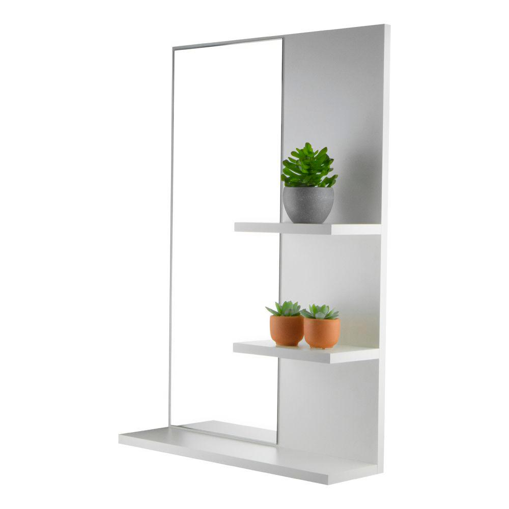 Espelho para Banheiro com Armário Branco Liege B 68cm Espelho para Banheiro com Armário Branco Liege B 68cm
