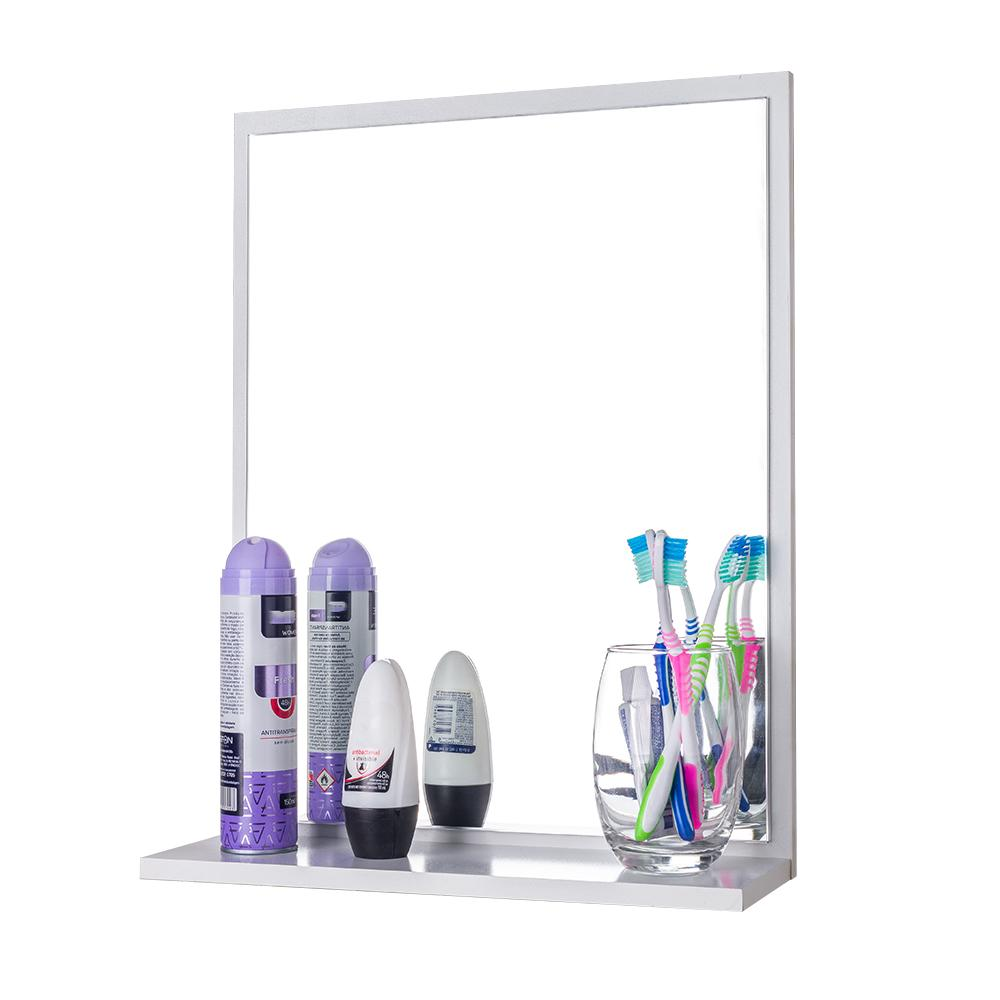 Espelho para Banheiro Boreal 46 x 35cm Branco com Prateleira Espelho para Banheiro Boreal 46 x 35cm Branco com Prateleira