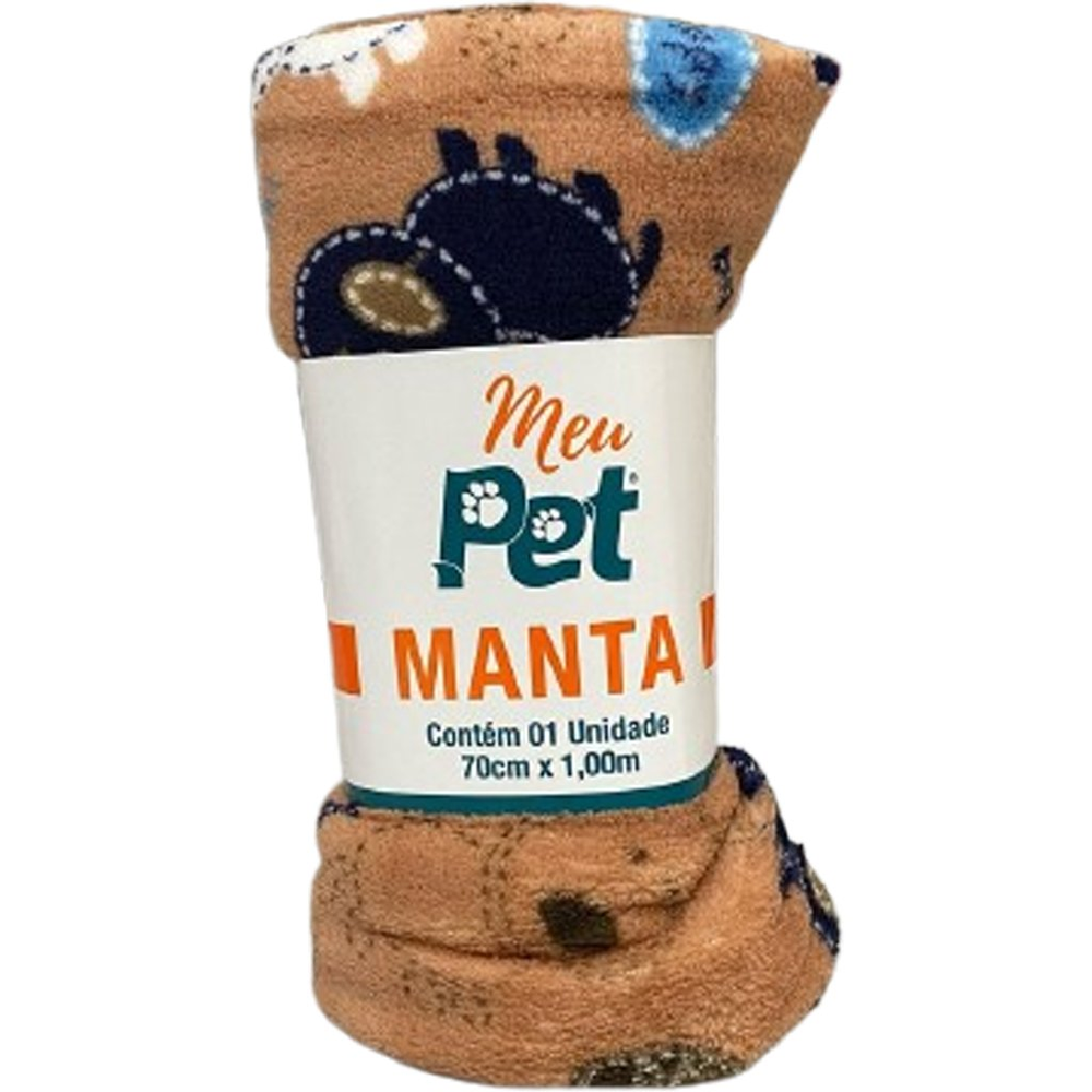 Manta Pet Microfibra 100% Poliéster 70x100cm Dog Laranja Manta Pet Microfibra 100% Poliéster 70x100cm Dog Laranja