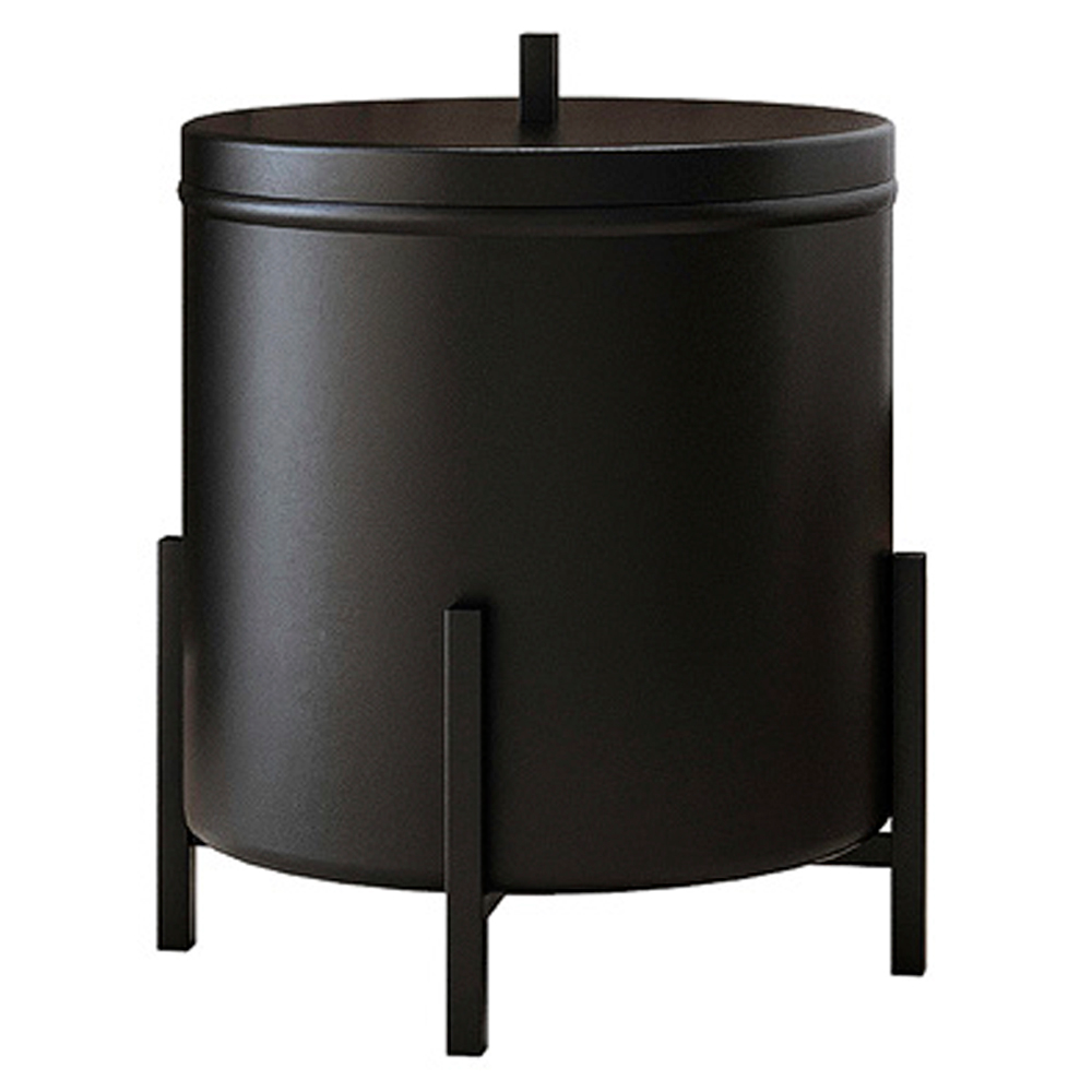 Lixeira 6 L Lovell Aluminio Banheiro Cozinha Lavabo Preto DHom Lixeira 6 L Lovell Aluminio Banheiro Cozinha Lavabo Preto DHom