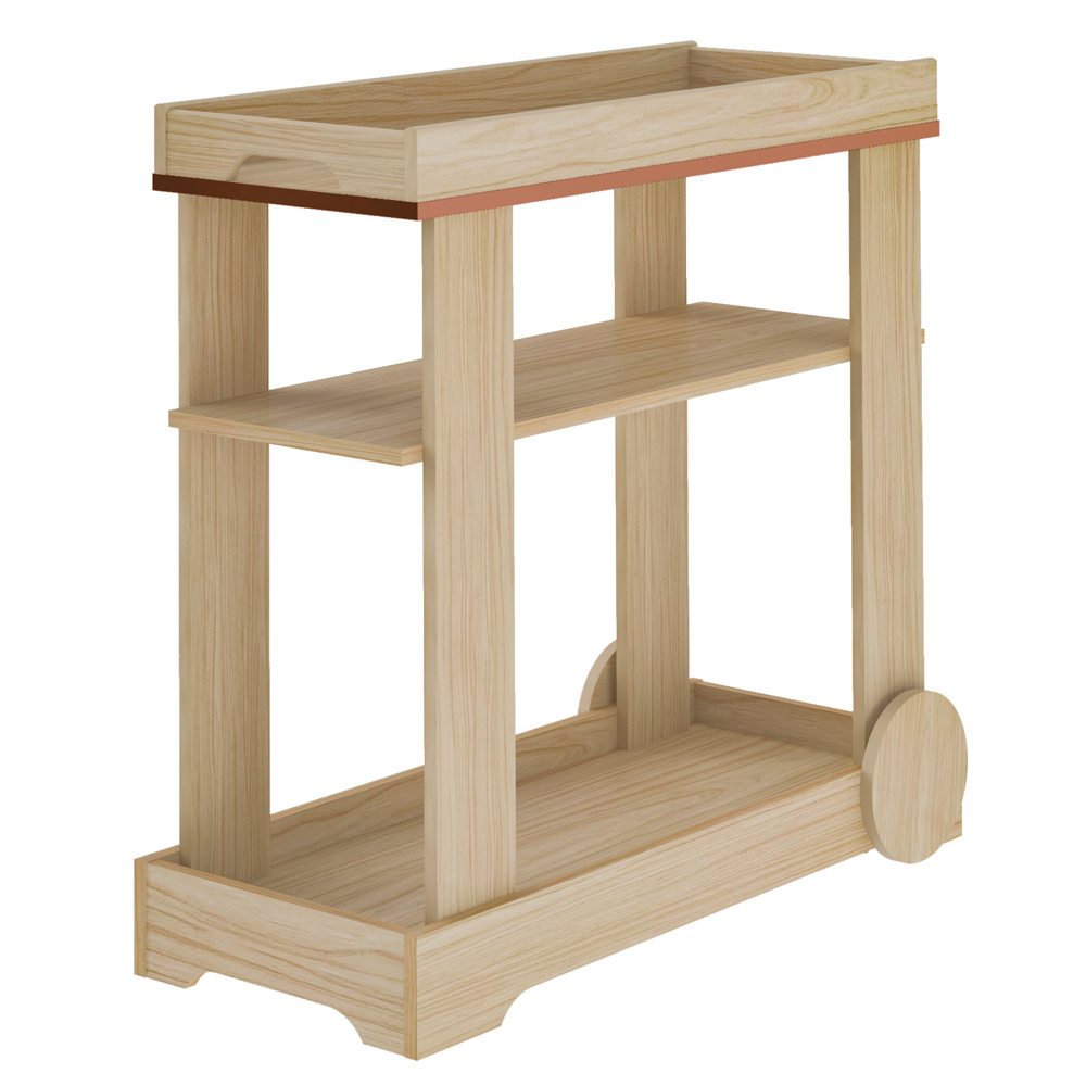 Carrinho Bar Com Rodizios 80 cm 4626 Naturale ARLY Carrinho Bar Com Rodizios 80 cm 4626 Naturale ARLY