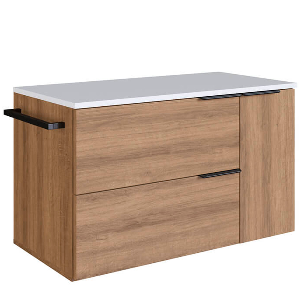 Gabinete Para Banheiro 02 Portas 01 Gaveta 80cm Mel Branco PRODDY Gabinete Para Banheiro 02 Portas 01 Gaveta 80cm Mel Branco PRODDY