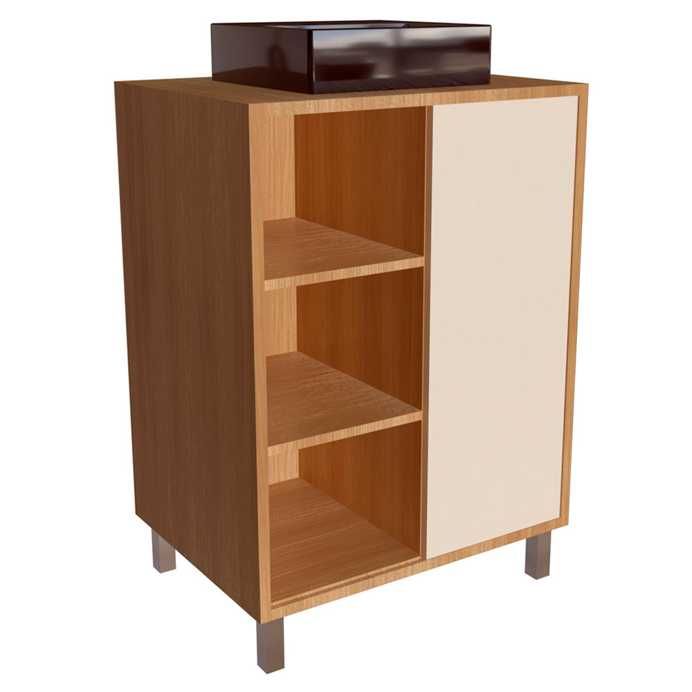 Gabinete 1 Porta Correr 60 cm Cuba Preta BL7250 Mell Arenas FAEM Gabinete 1 Porta Correr 60 cm Cuba Preta BL7250 Mell Arenas FAEM