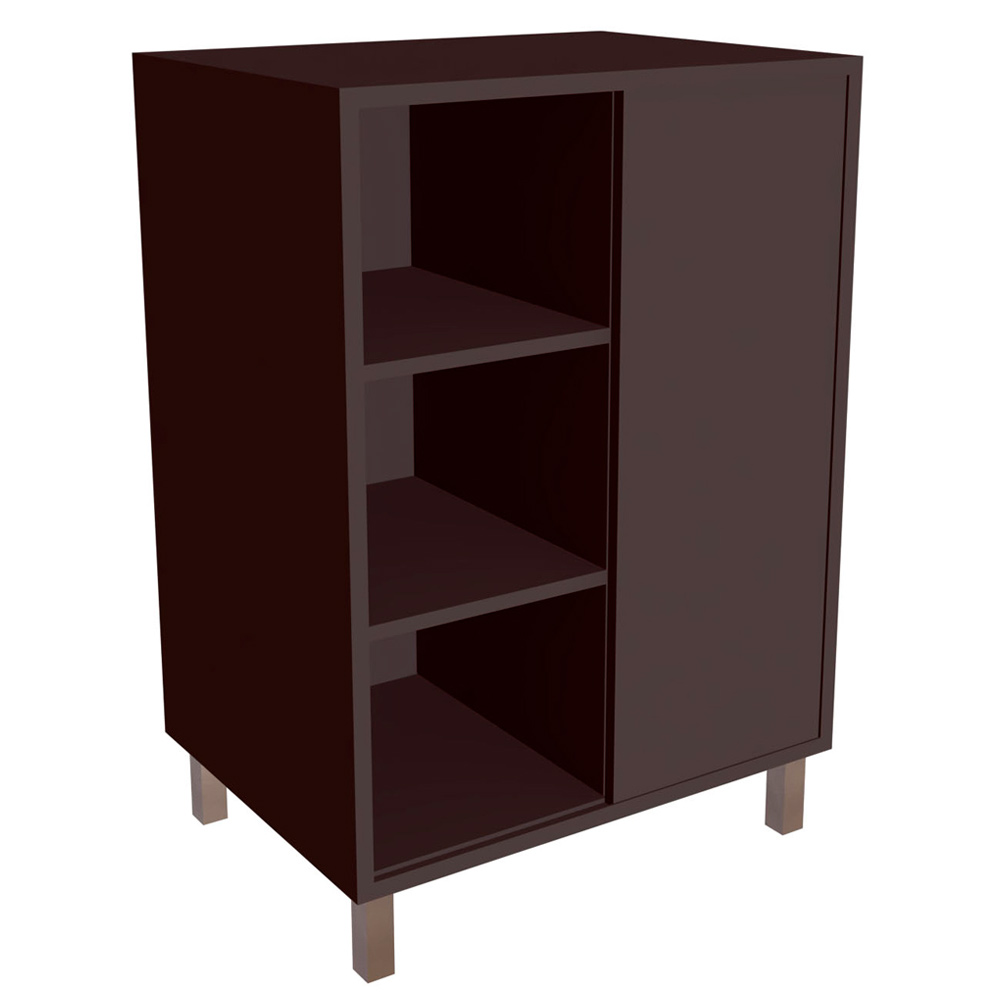 Gabinete 1 Porta De Correr 5 Nichos 60 cm BL7250 Grafite FAEM Gabinete 1 Porta De Correr 5 Nichos 60 cm BL7250 Grafite FAEM