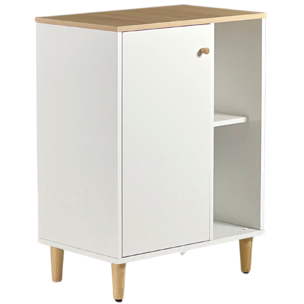 Gabinete Banheiro 1 Porta 2 Prateleiras 60 cm BN06 Branco Dtall Gabinete Banheiro 1 Porta 2 Prateleiras 60 cm BN06 Branco Dtall