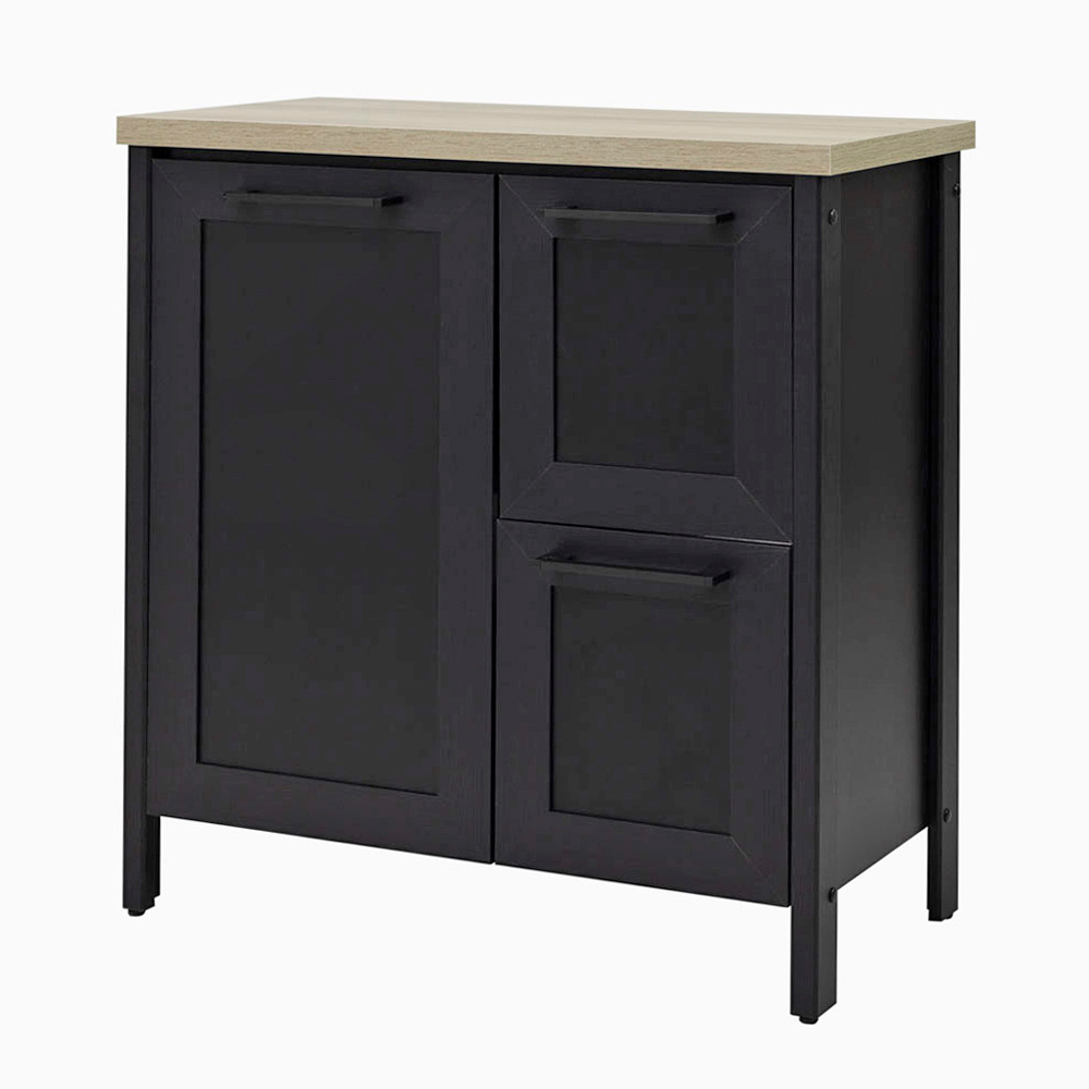 Gabinete Banheiro Com Tampo 1 Pt 2 Gv 79 cm BN01 Preto Dtall Gabinete Banheiro Com Tampo 1 Pt 2 Gv 79 cm BN01 Preto Dtall