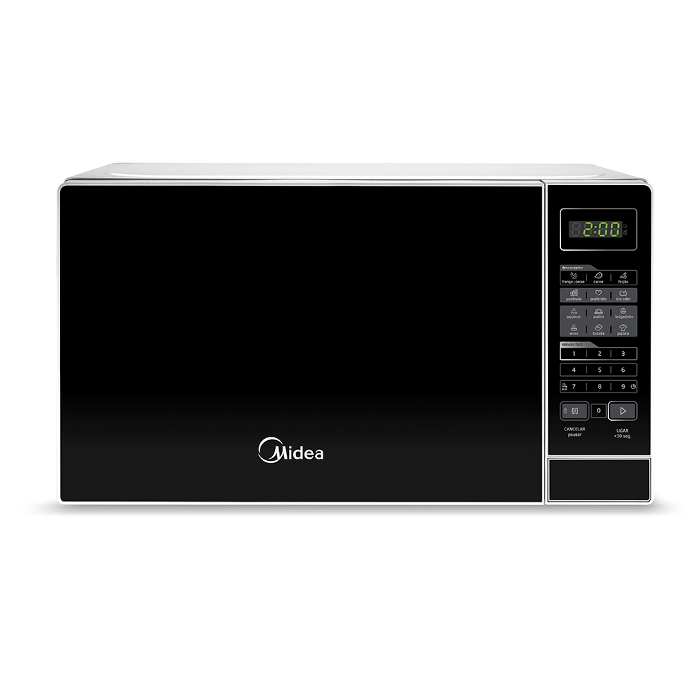 Micro-ondas Midea 20 Litros MRAS, Branco/Preto Micro-ondas Midea 20 Litros MRAS, Branco/Preto