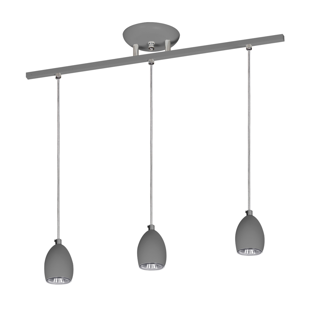 Lustre Pendente Design Zo 07 3 Lâmpadas Gu10 Prata Lustre Pendente Design Zo 07 3 Lâmpadas Gu10 Prata