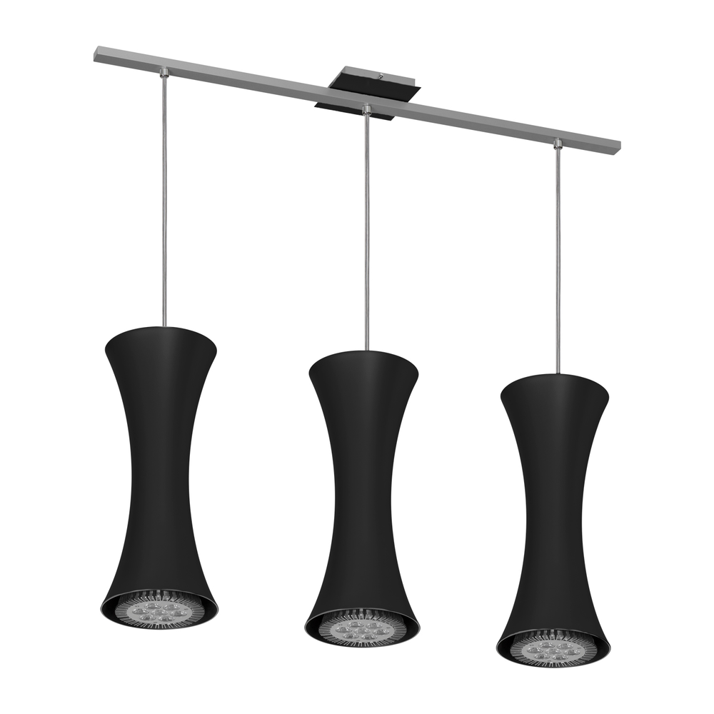 Lustre Pendente Design 7923 3 Lâmpadas Gu10 Preta Lustre Pendente Design 7923 3 Lâmpadas Gu10 Preta