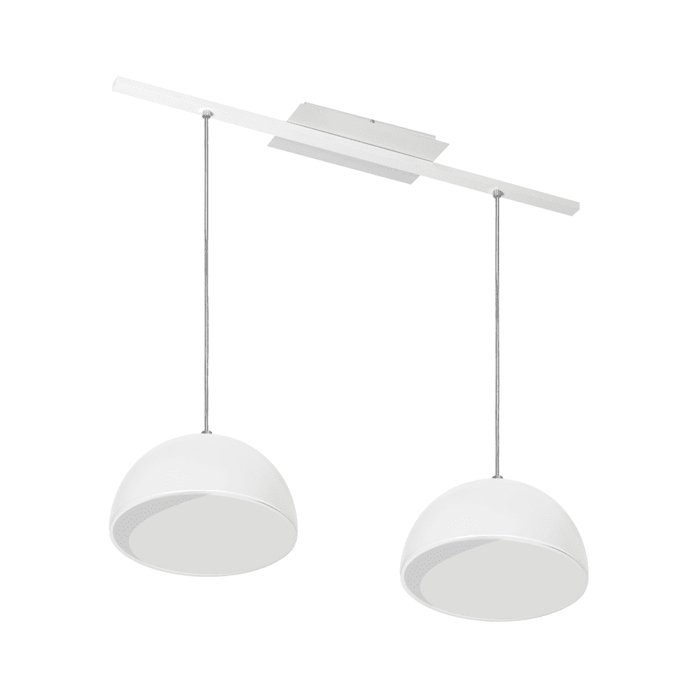 Lustre Pendente Design 7632 2 Lâmpadas E27 Branca Lustre Pendente Design 7632 2 Lâmpadas E27 Branca