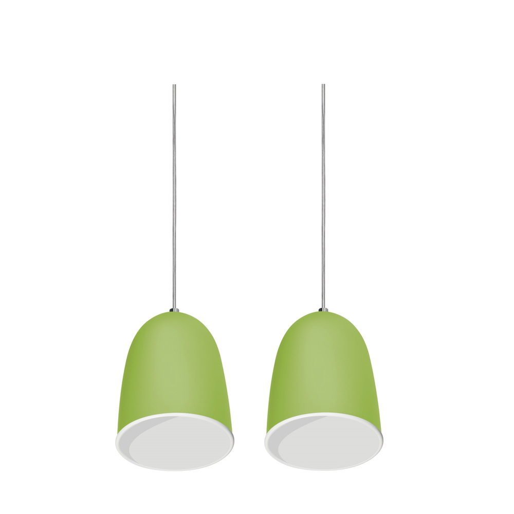 Lustre Pendente Design 7742 2 Lâmpadas E27 Verde Lustre Pendente Design 7742 2 Lâmpadas E27 Verde