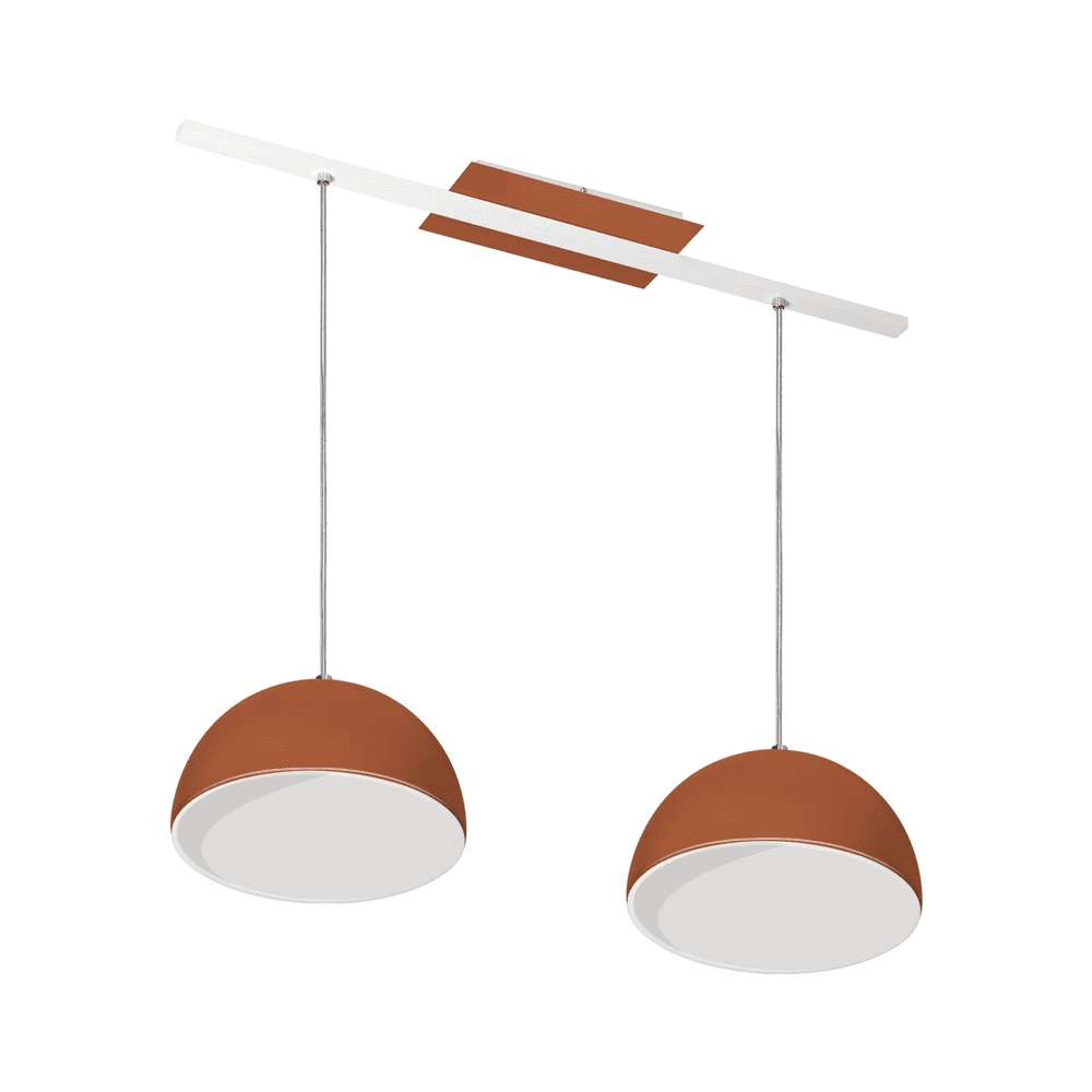 Lustre Pendente Design 7632 2 Lâmpadas E27 Cobre Lustre Pendente Design 7632 2 Lâmpadas E27 Cobre