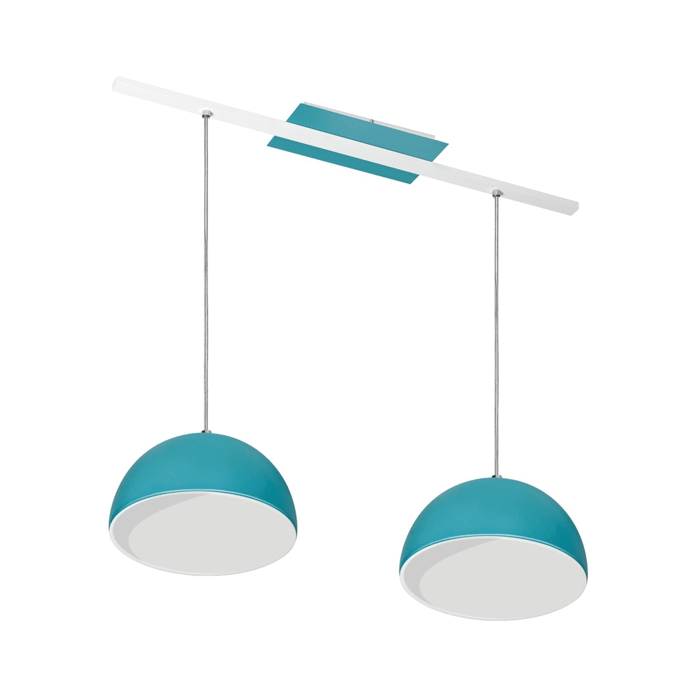 Lustre Pendente Design 7632 2 Lâmpadas E27 Azul Lustre Pendente Design 7632 2 Lâmpadas E27 Azul