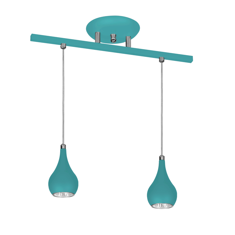 Lustre Pendente Design 5512 2 Lâmpadas Gu10 Azul Lustre Pendente Design 5512 2 Lâmpadas Gu10 Azul