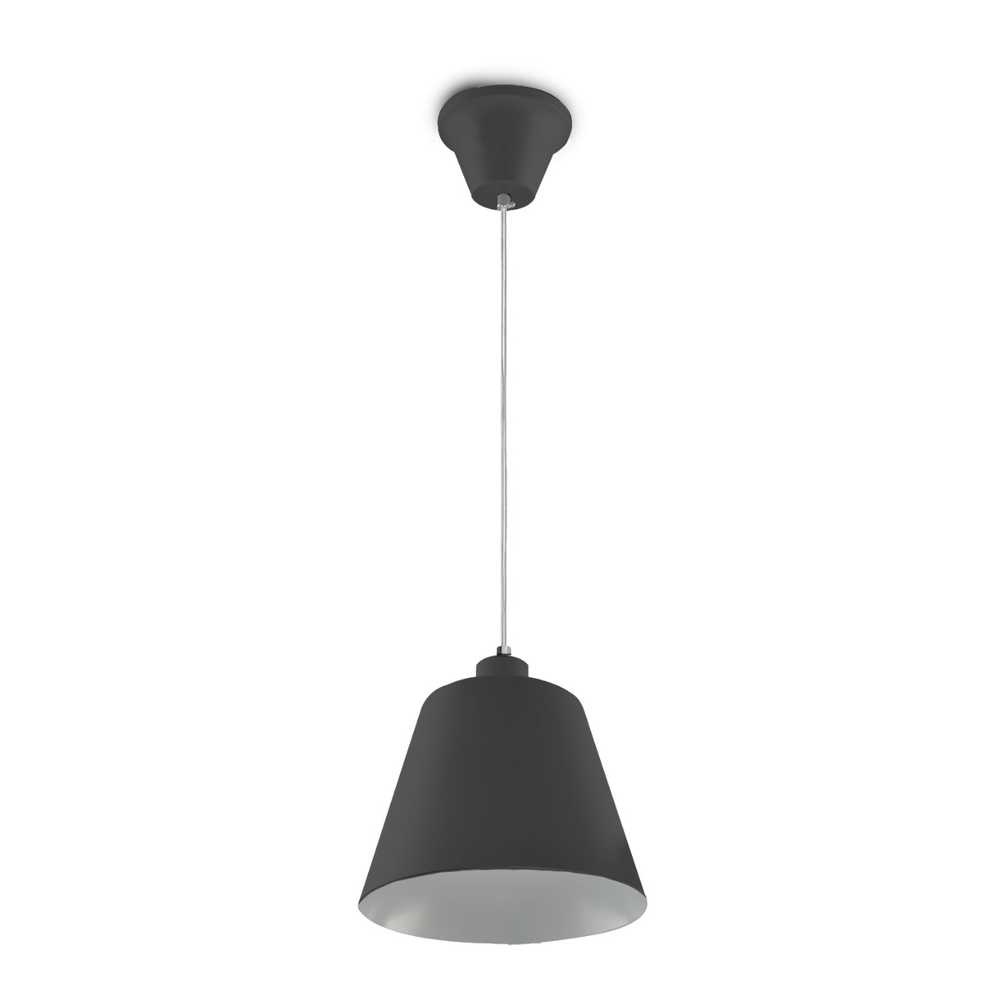 Lustre Pendente 868 1 Lâmpada Soquete E27 Preta Lustre Pendente 868 1 Lâmpada Soquete E27 Preta