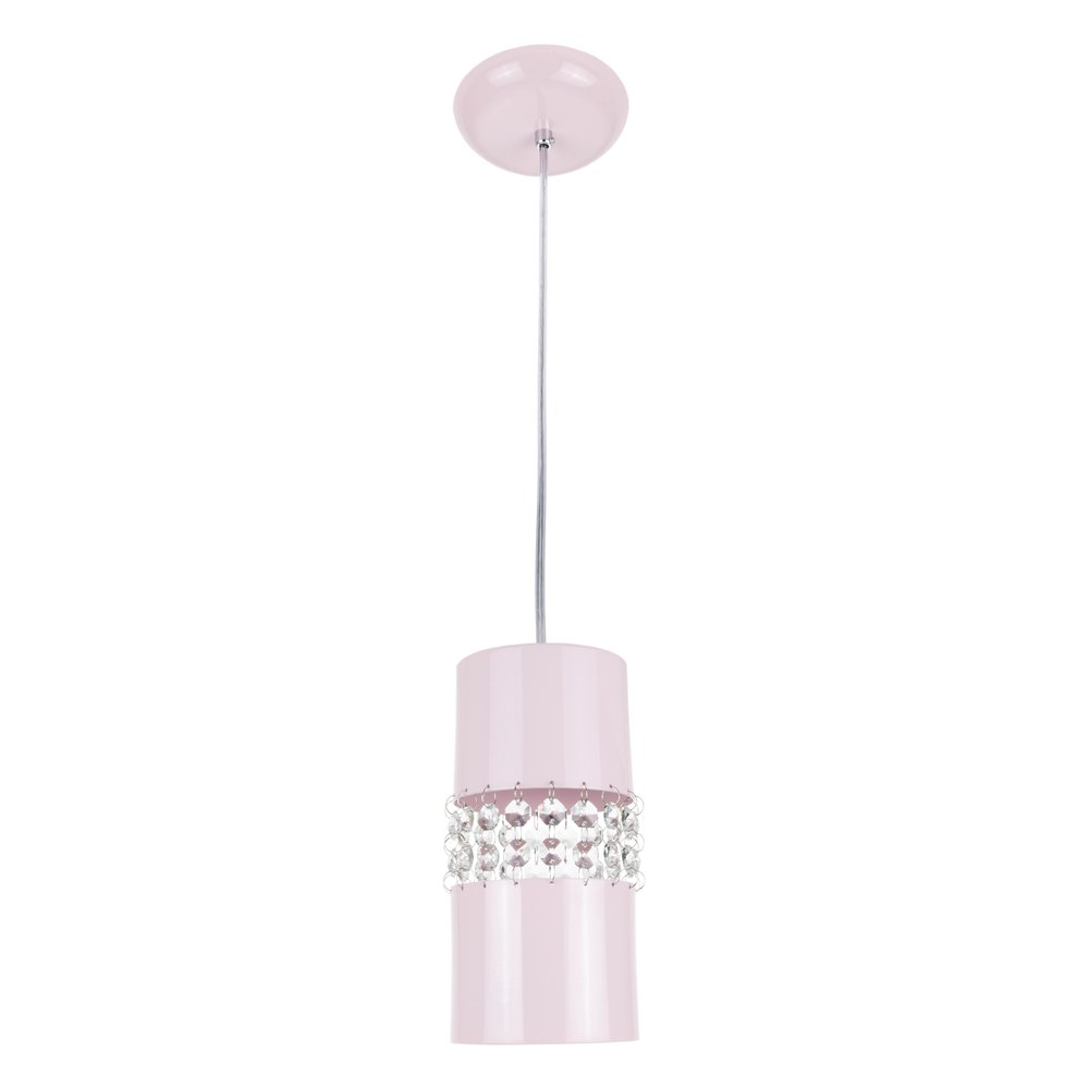 Lustre Pendente 9861 1 Lâmpada Soquete E27 Rosa Lustre Pendente 9861 1 Lâmpada Soquete E27 Rosa
