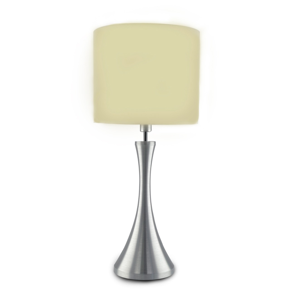 Abajur de Mesa 158 Escovada Cúpula Cru 1 Lâmp. Bivolt Abajur de Mesa 158 Escovada Cúpula Cru 1 Lâmp. Bivolt