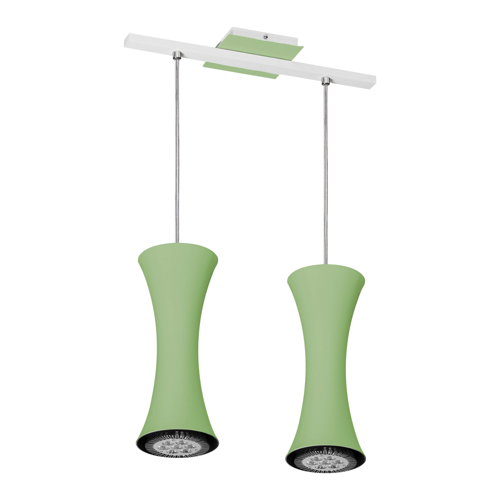 Lustre Pendente 7932 2 Lâmpadas Soquete E27 Verde Lustre Pendente 7932 2 Lâmpadas Soquete E27 Verde