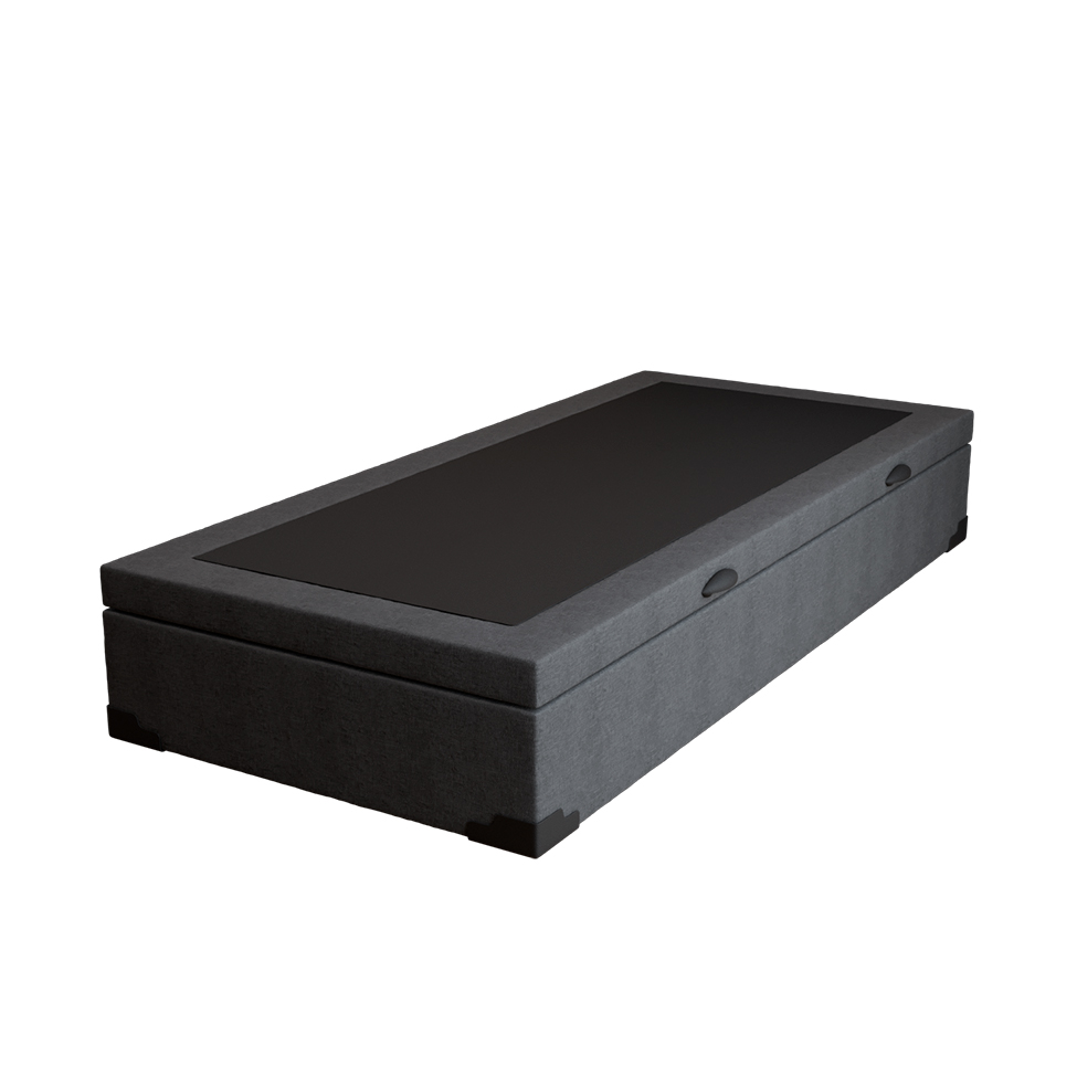 Base para Cama Box Solteiro Martin Premium com Baú Linho (47x88x188 cm) Grafite Base para Cama Box Solteiro Martin Premium com Baú Linho (47x88x188 cm) Grafite