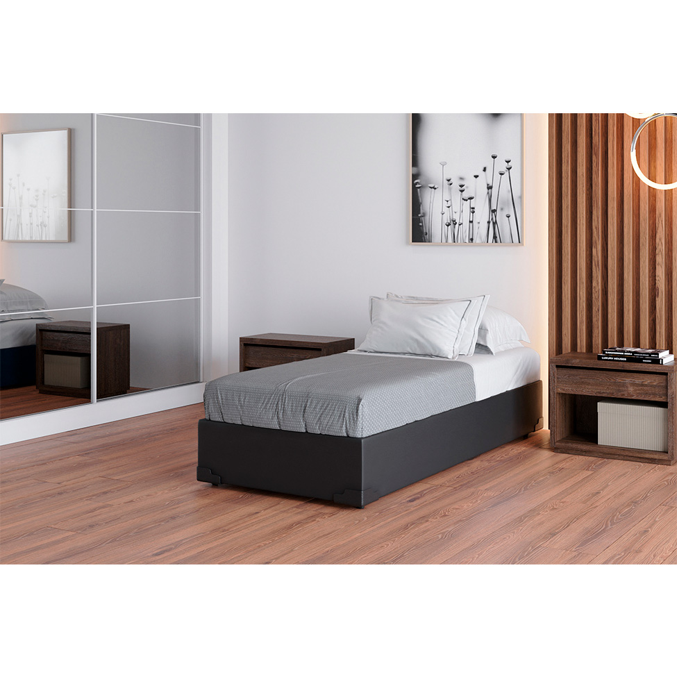 Base para Cama Box Solteiro Joe (36x88x188) Preta Base para Cama Box Solteiro Joe (36x88x188) Preta