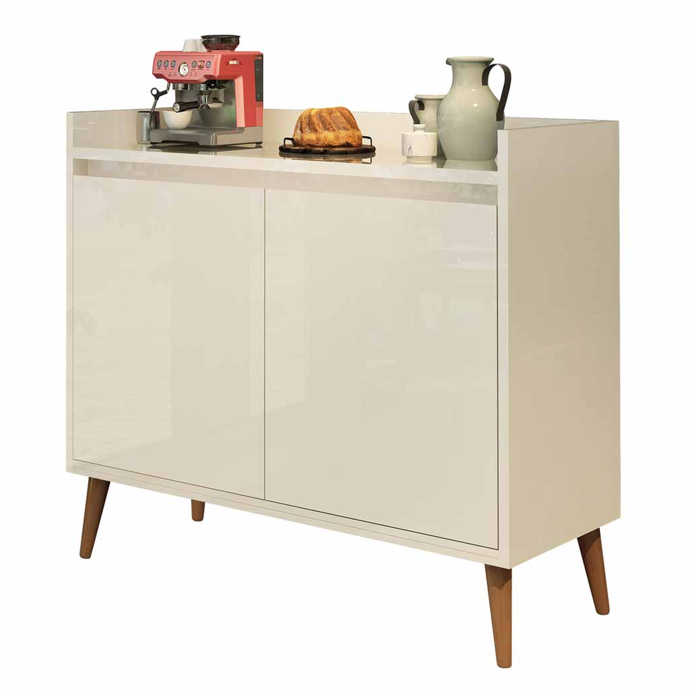 Buffet Aparador Retrô Delux 2 Portas Off White - MoveisAqui