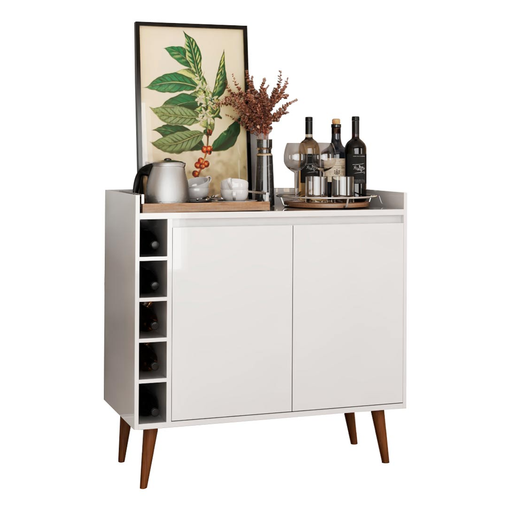 Buffet com Adega Estilo 2 Portas Branco - MoveisAqui Buffet com Adega Estilo 2 Portas Branco - MoveisAqui