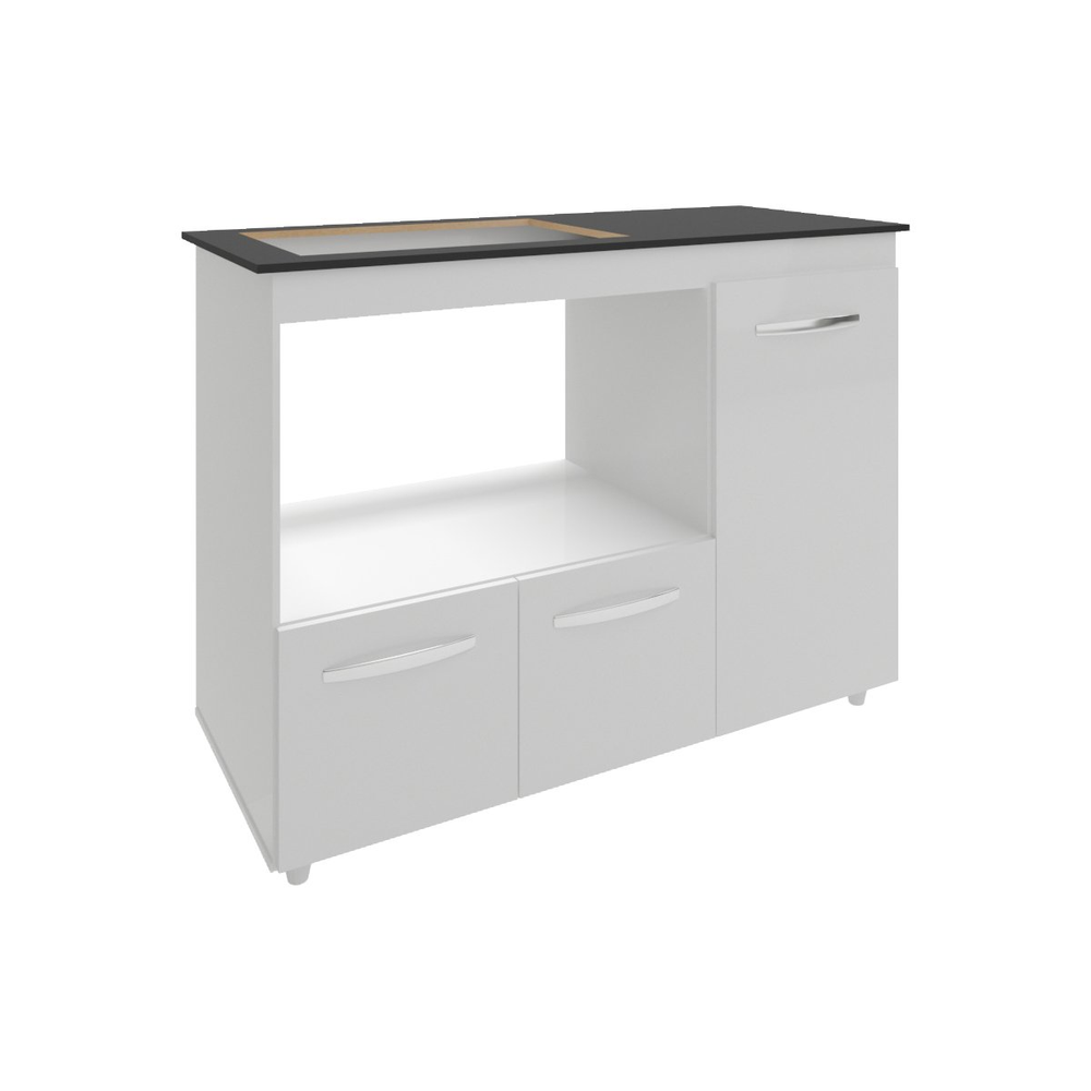 Balcão Armário Gabinete de Cozinha Para Fogão Cooktop 4 Bocas e Forno 3 Portas Alana Mobília Decor Branco Balcão Armário Gabinete de Cozinha Para Fogão Cooktop 4 Bocas e Forno 3 Portas Alana Mobília Decor Branco