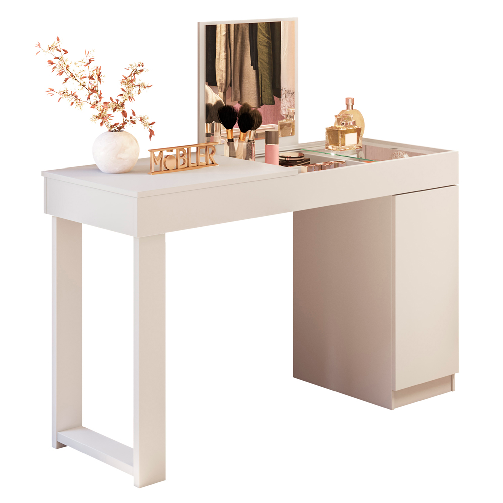 Escrivaninha Penteadeira Marih 121 cm Branco MBL Escrivaninha Penteadeira Marih 121 cm Branco MBL