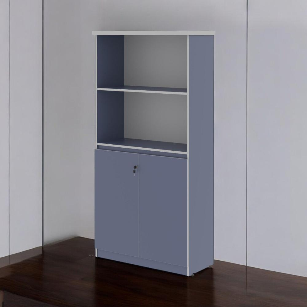 Armário Estante Com Prateleiras Doubler Azul Armário Estante Com Prateleiras Doubler Azul