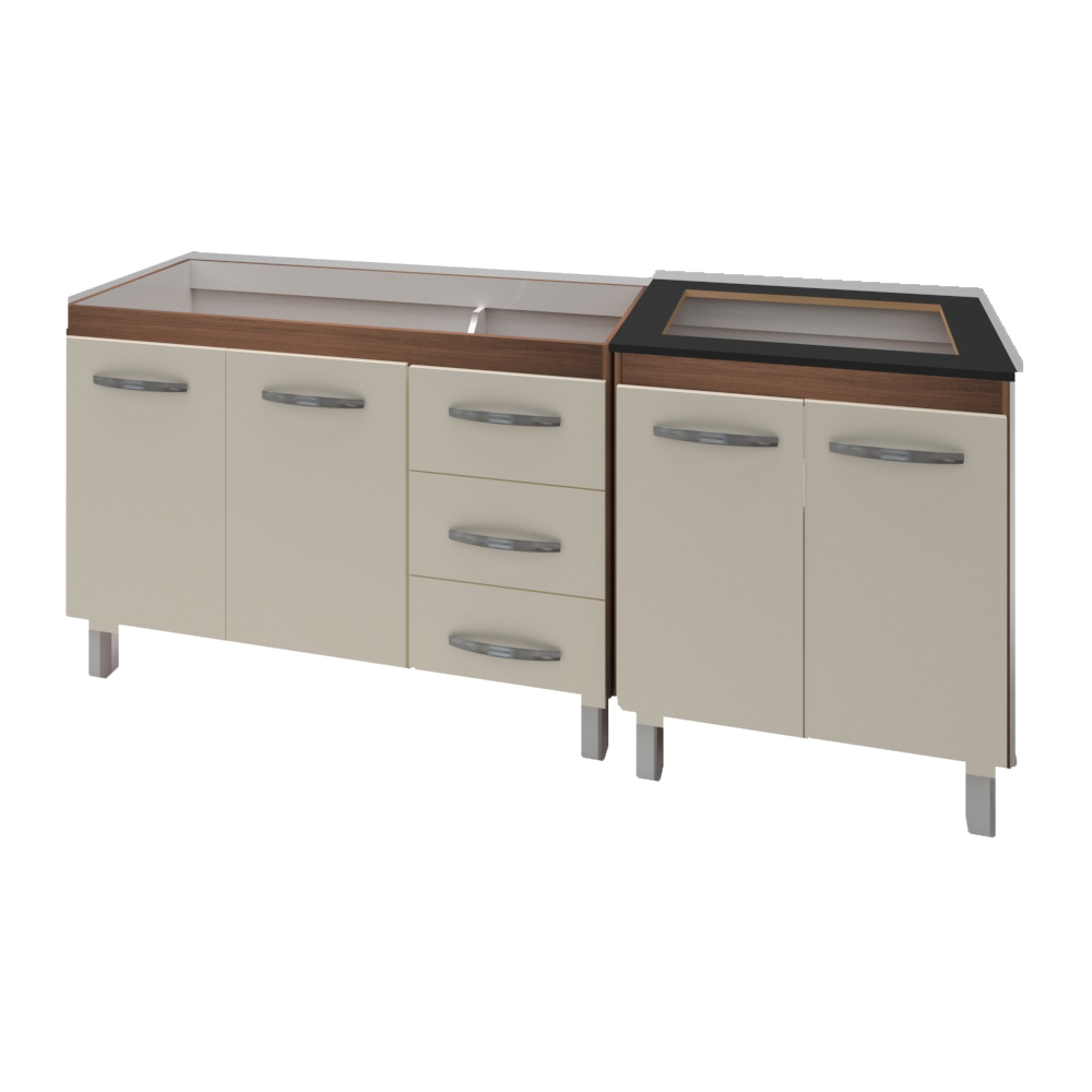 Armário Cozinha Gabinete Pia De 120 Cm Bianca Com Balcão Cooktop 4 Bocas Savana Frente Off-white Jade Armário Cozinha Gabinete Pia De 120 Cm Bianca Com Balcão Cooktop 4 Bocas Savana Frente Off-white Jade