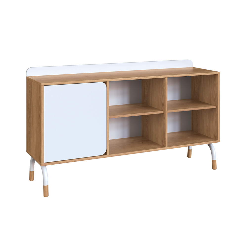 Armário de Escritório Flexus 1 PT 1 GV Hanover e Branco Armário de Escritório Flexus 1 PT 1 GV Hanover e Branco