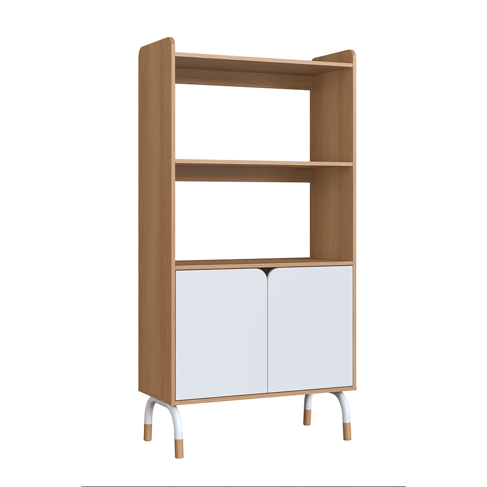 Armário de Escritório Flexus com Nicho 2 PT Hanover e Branco Armário de Escritório Flexus com Nicho 2 PT Hanover e Branco