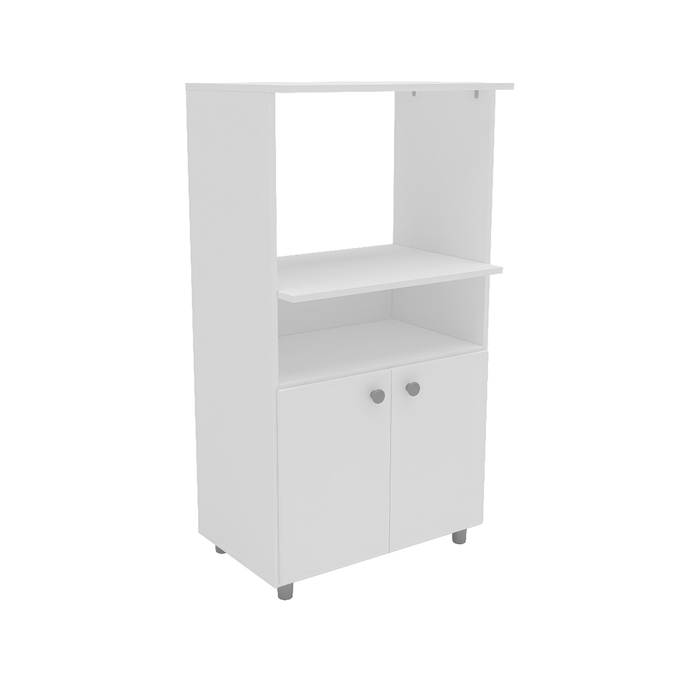 Gabinete de Cozinha para Microondas Hortência 2 Portas Branco Gabinete de Cozinha para Microondas Hortência 2 Portas Branco