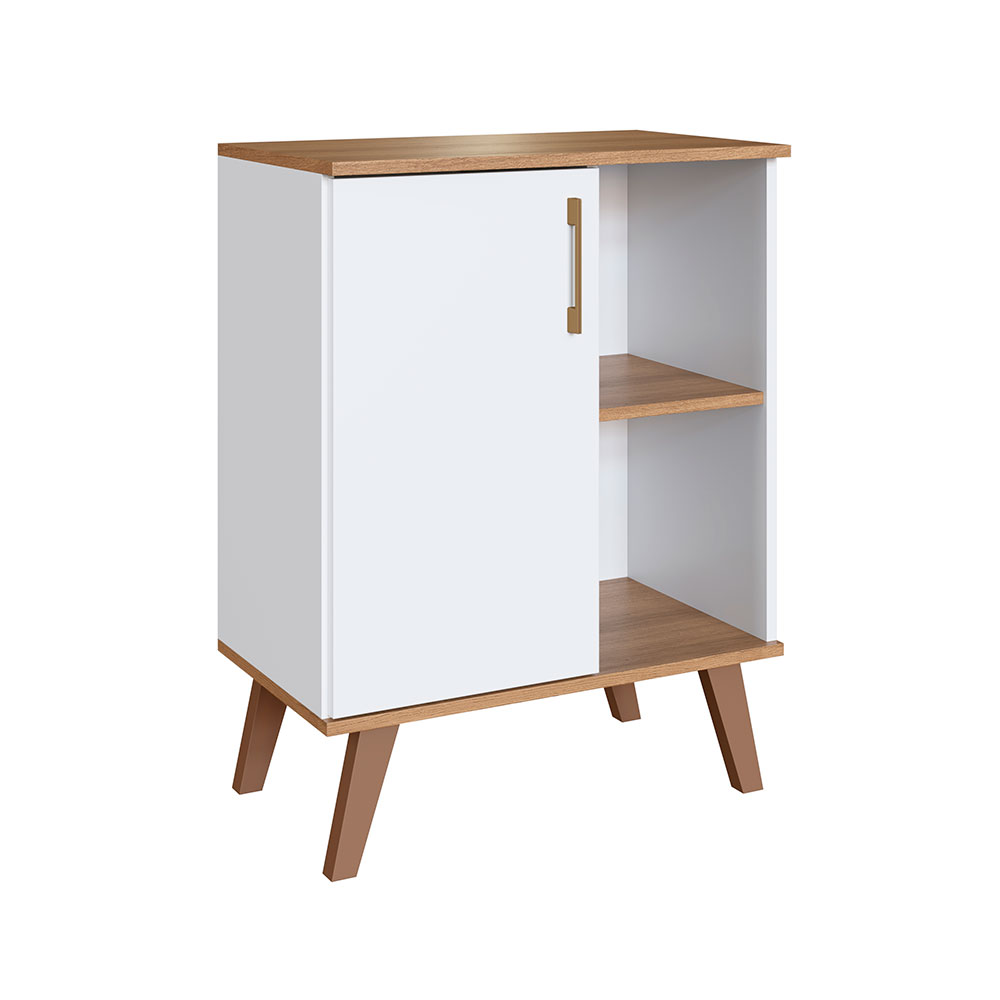 Gabinete de Banheiro Lumia 1 PT Branco e Mel Gabinete de Banheiro Lumia 1 PT Branco e Mel