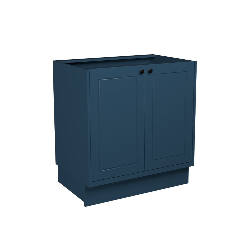 Balcão de Cozinha sem Tampo Évora 2 Portas Azul Orion 80 cm Balcão de Cozinha sem Tampo Évora 2 Portas Azul Orion 80 cm