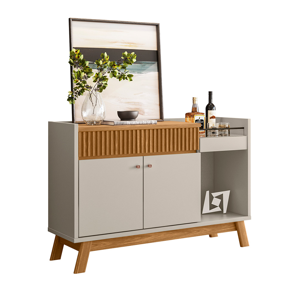 Buffet Lucca 2 PT 1 GV Nature e Off White Buffet Lucca 2 PT 1 GV Nature e Off White