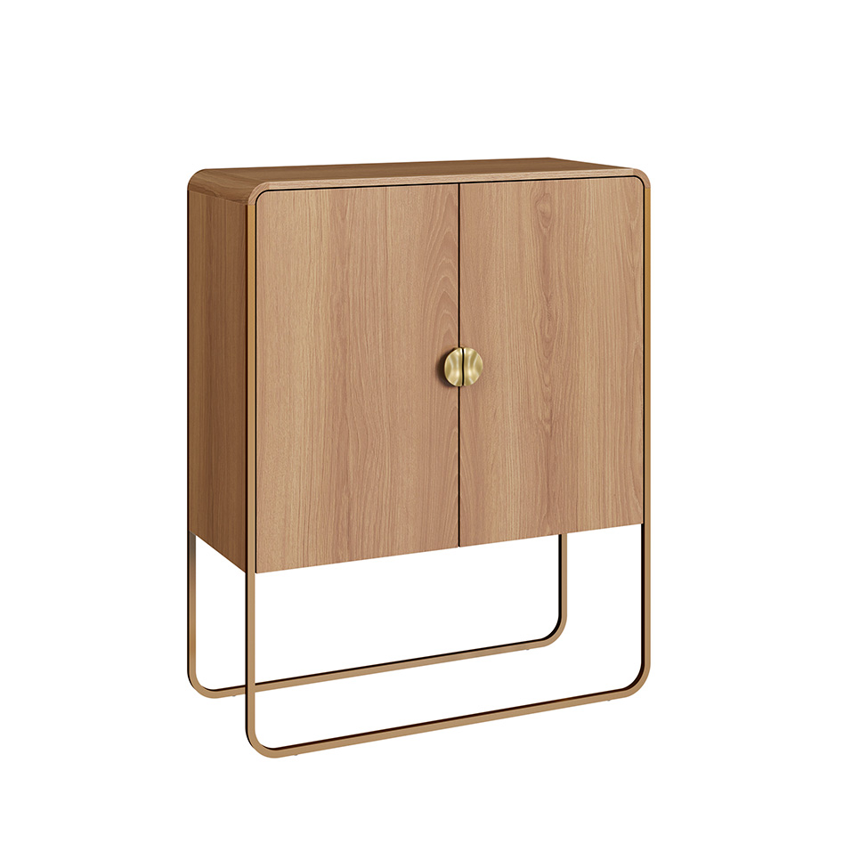 Buffet Luna 2 Portas Hanover e Dourado 90 cm Buffet Luna 2 Portas Hanover e Dourado 90 cm