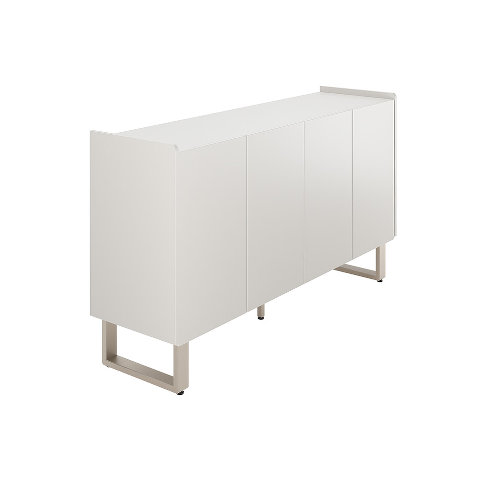 Buffet Arcadia 4 PT Off White e Champagne Buffet Arcadia 4 PT Off White e Champagne